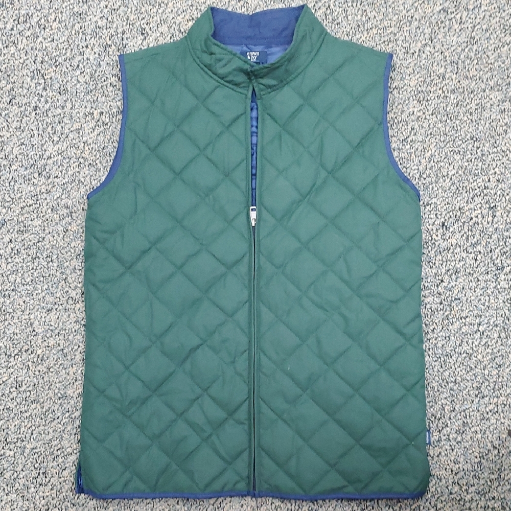 Crown & Ivy Forest Green Quilted Vest
